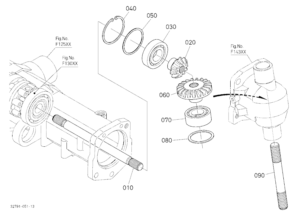 Bevel Gear Shaft Lh