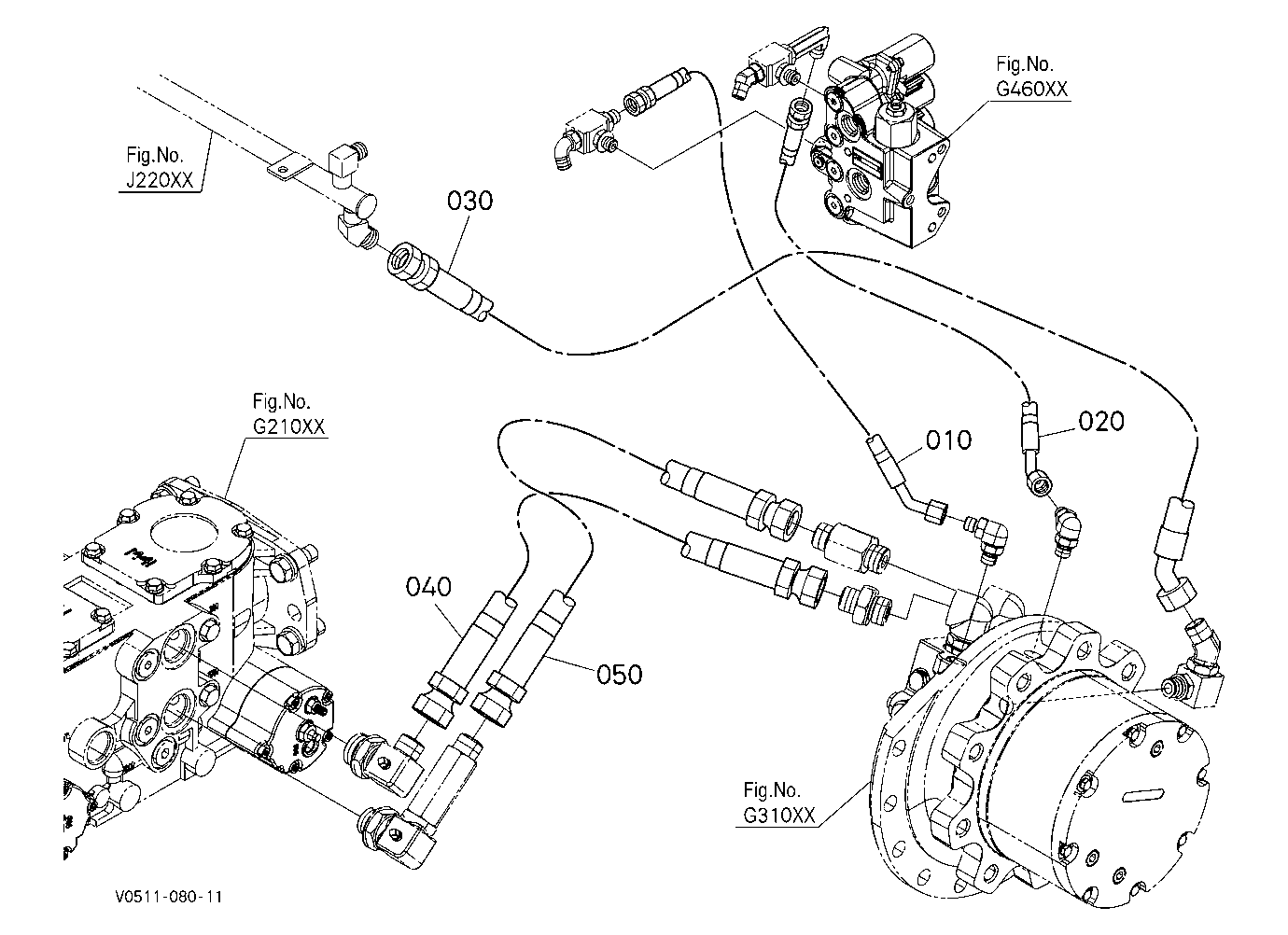 Oil Piping (Travel Lh)