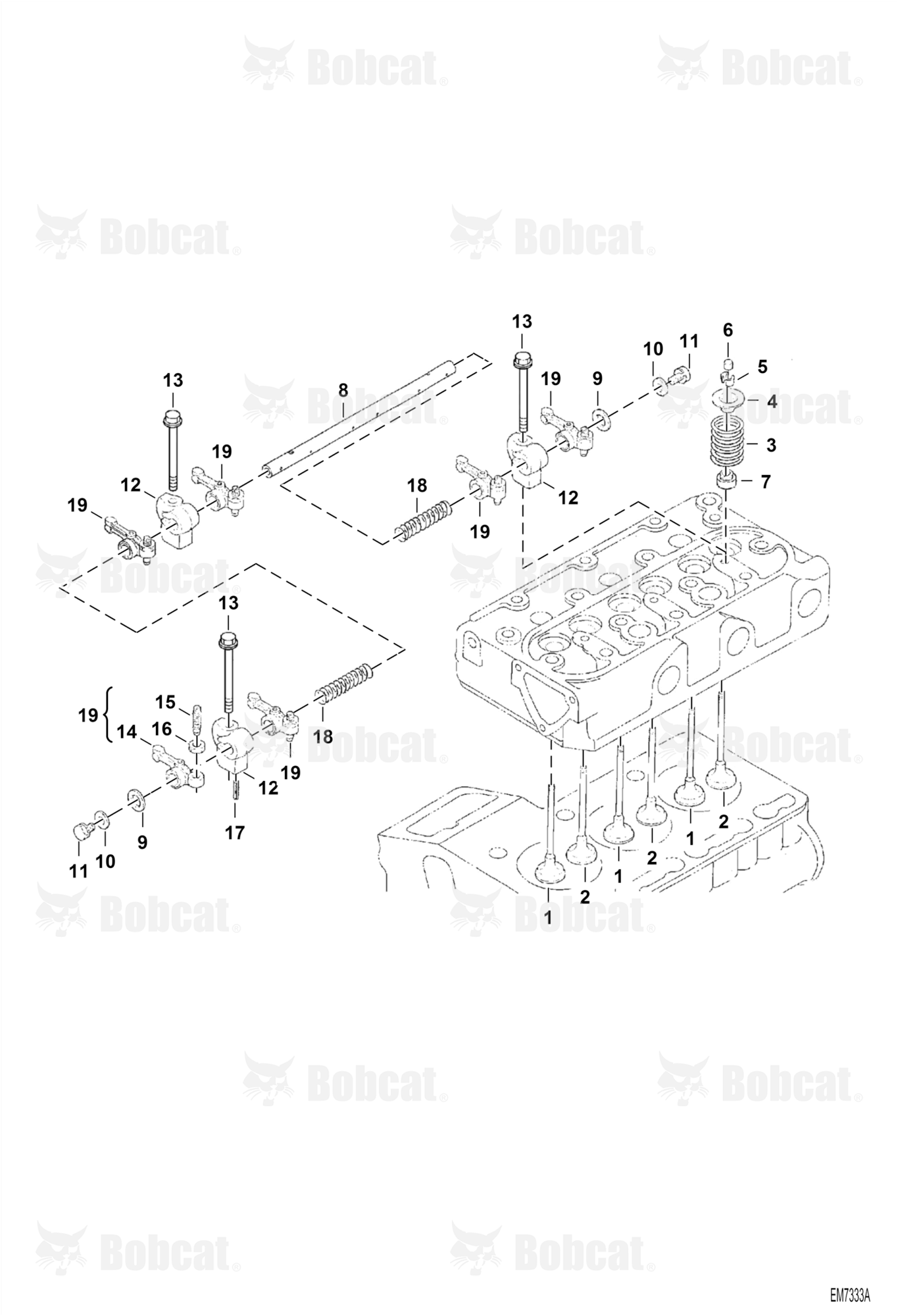 Valve and Rocker Arm (Engine S/N 4JC0001 & Above)