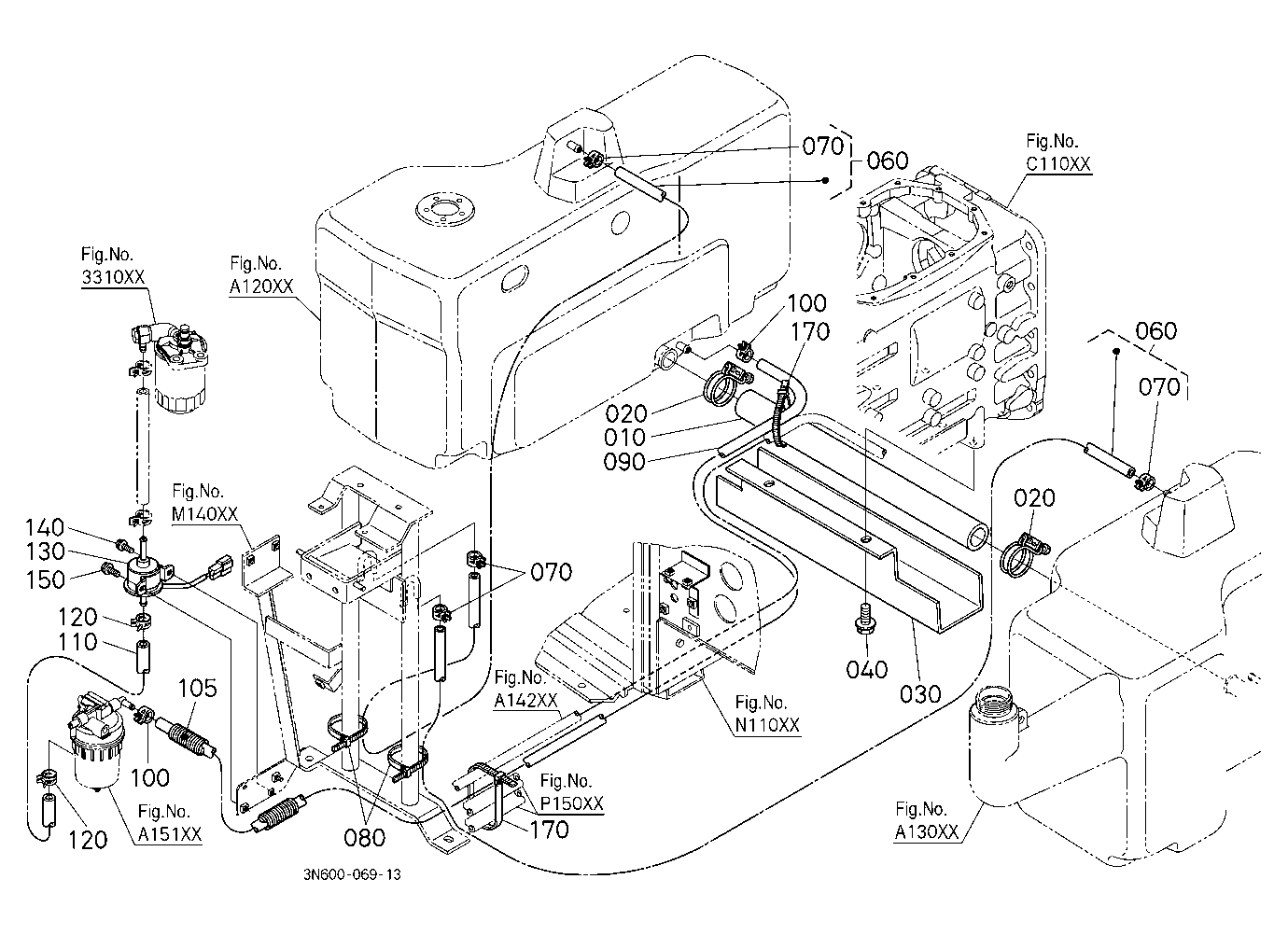 Fuel Pipe 1 (Rear) [New]