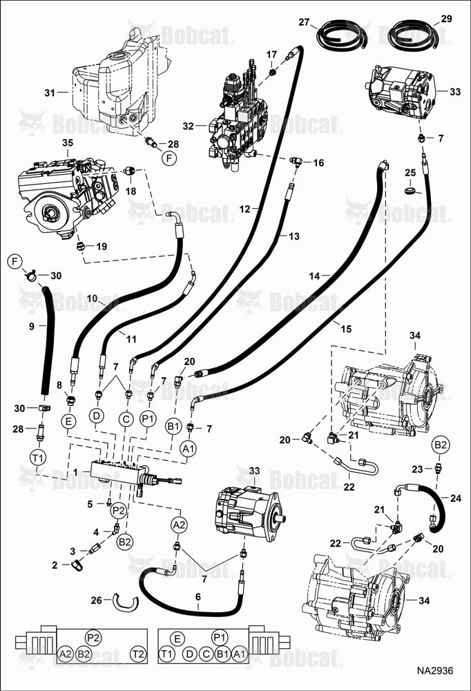 Hydraulic Circuitry (Pilot)  A94Y11001 - A94Y13999