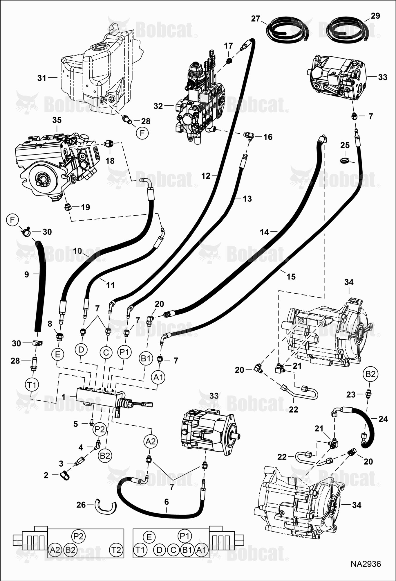 Hydraulic Circuitry (Pilot)  APFB11001 - APFB11999
