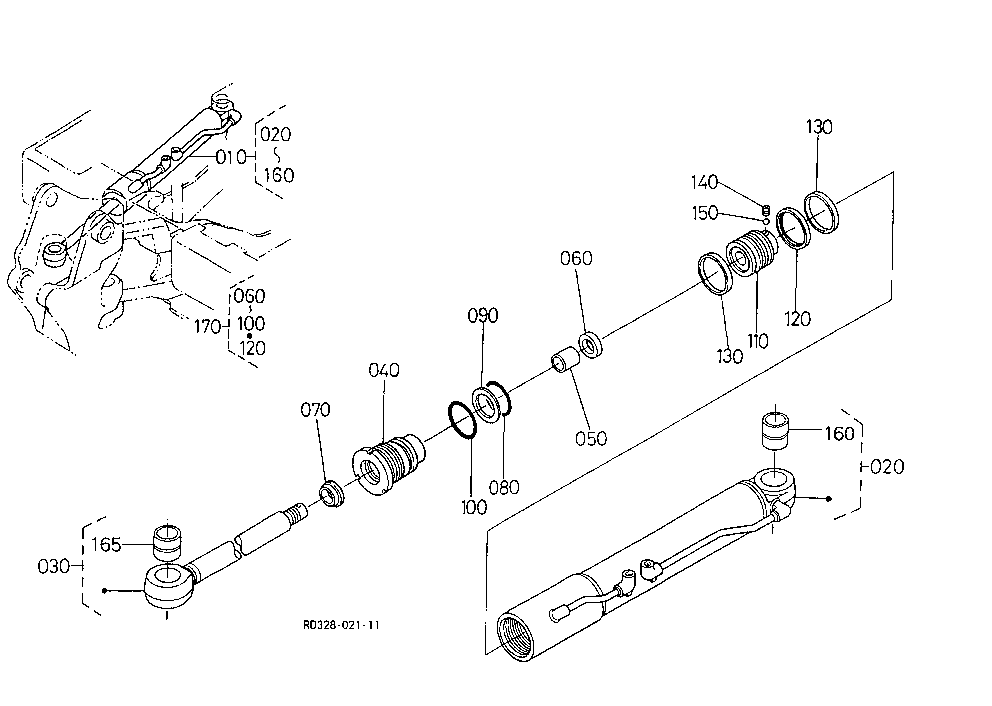Swing Cylinder And Component Parts