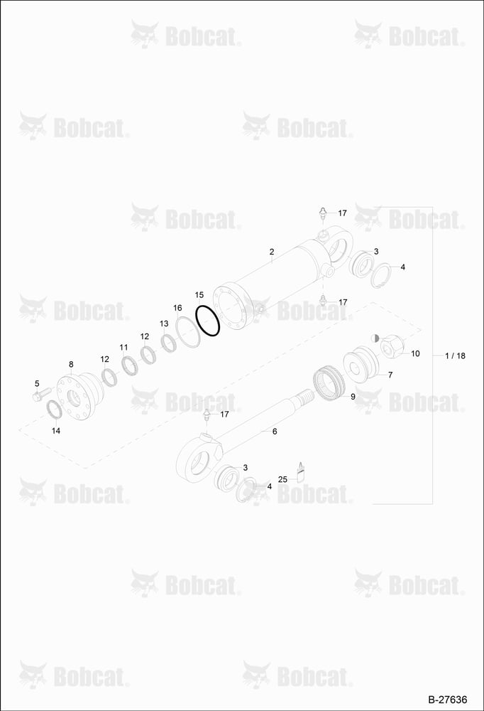 Hydraulic Cylinder - Support Blade Long Version (Z 110/60)