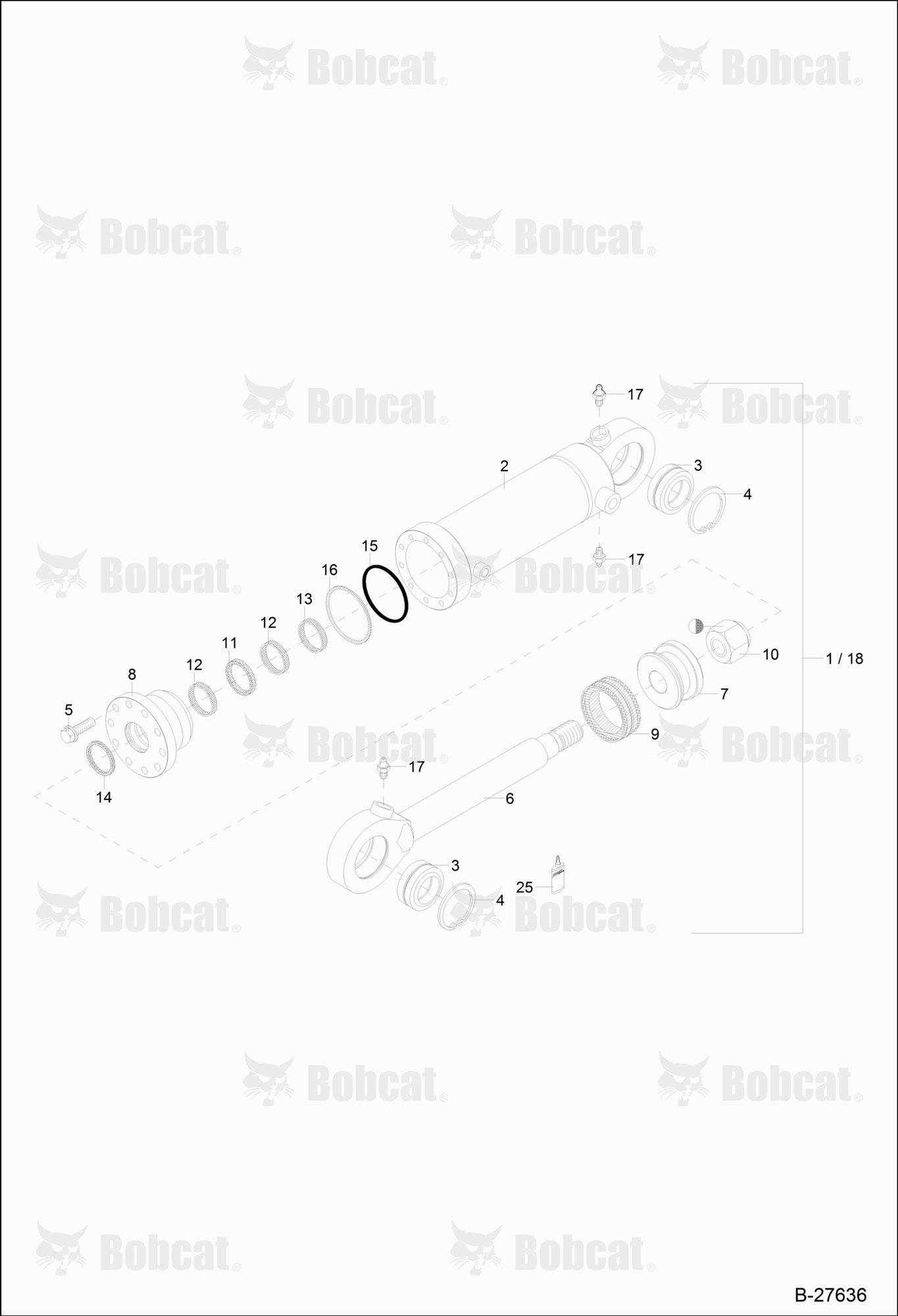 Hydraulic Cylinder - Support Blade Long Version (Z 110/60)
