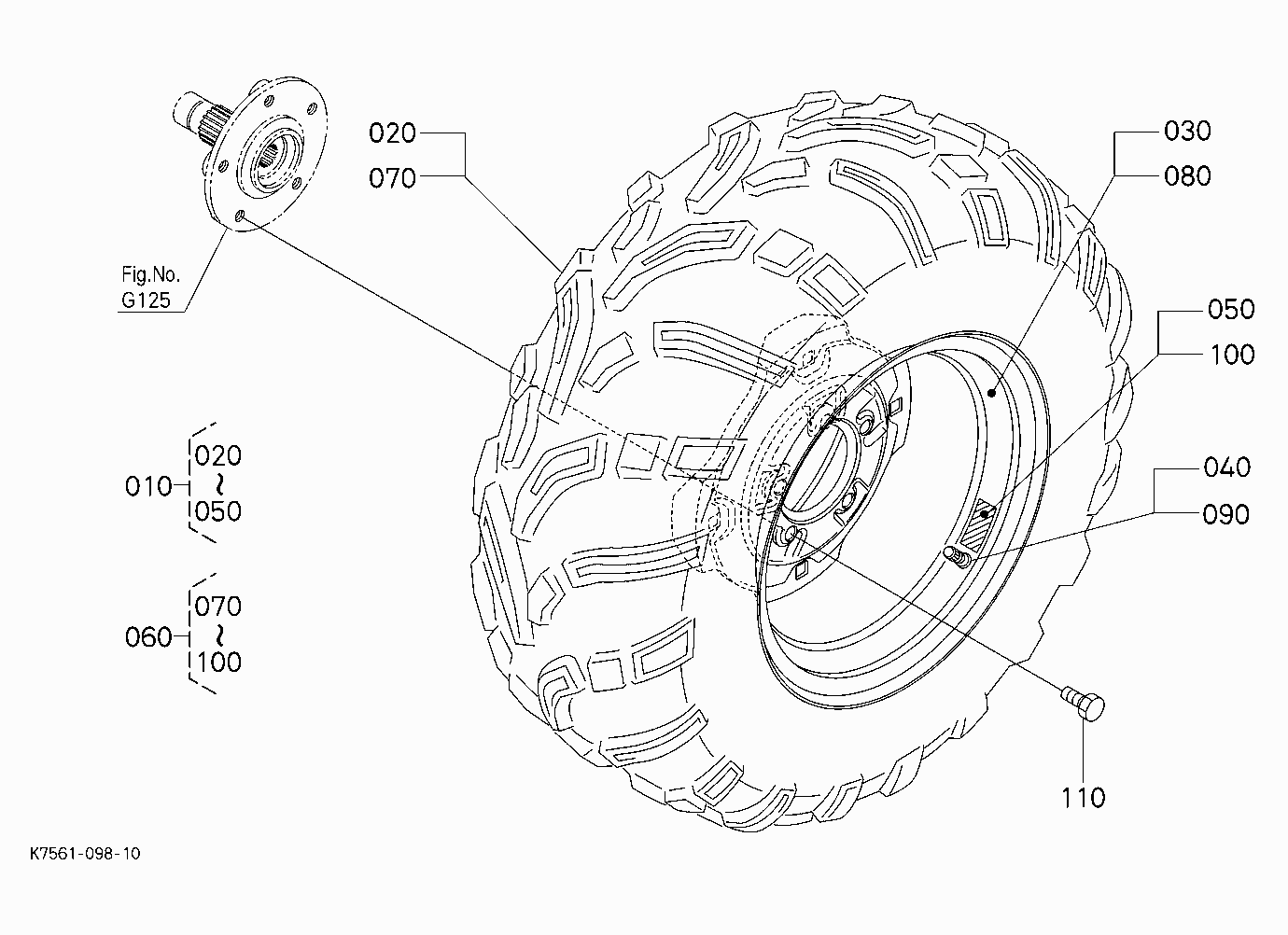 FRONT WHEEL(25*10-12)