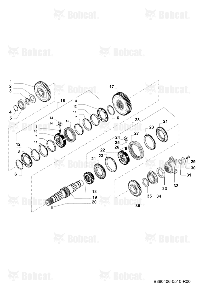 Transmission - Reverse and Primary Shafts