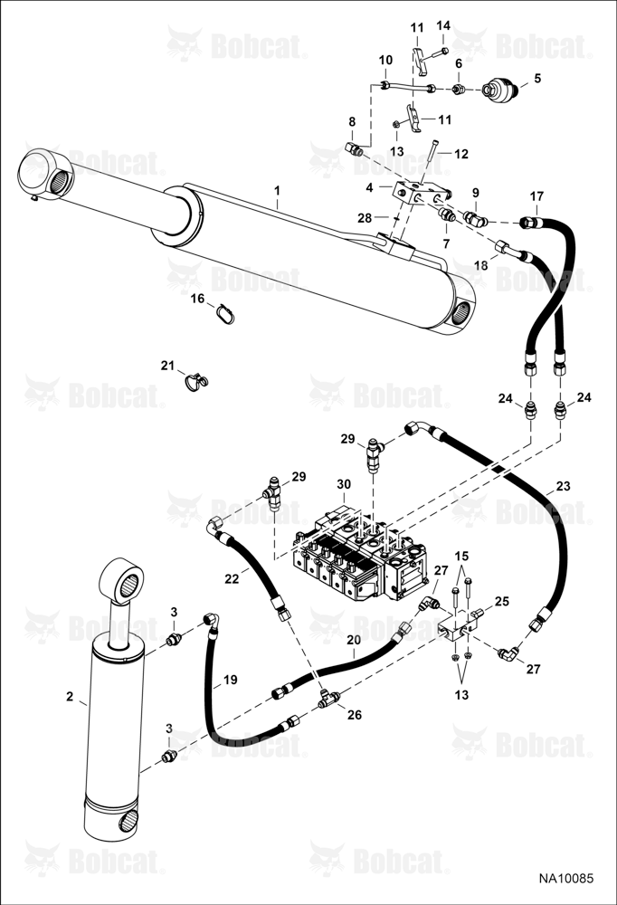 Hydraulic Circuitry (Lift & Self-Leveling)  B41911001 - B41916000