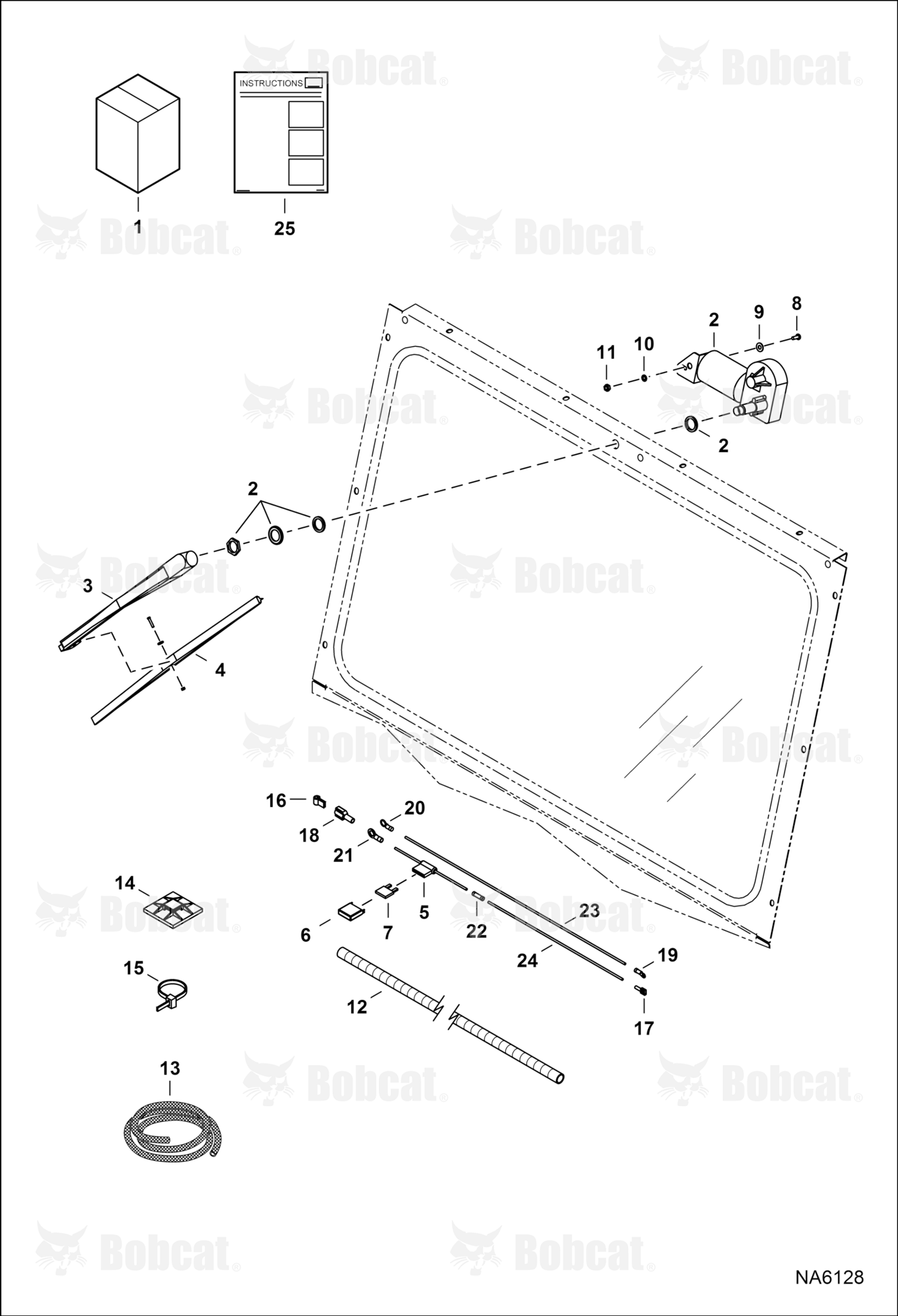 CAB Front Wiper Kit (W/Rear Corner Windows)