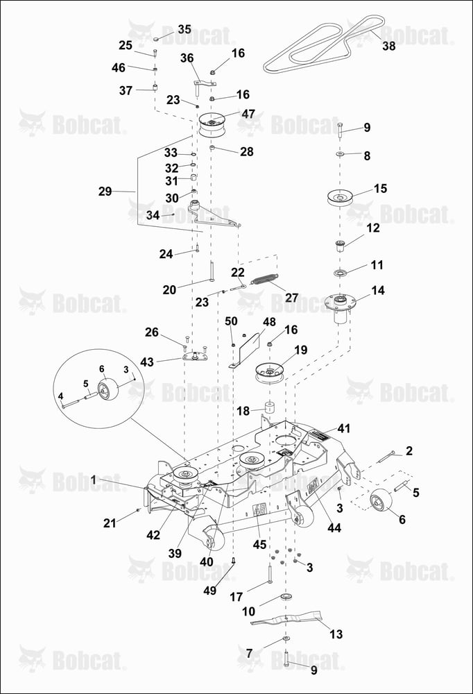 48" Side Deck ASSY