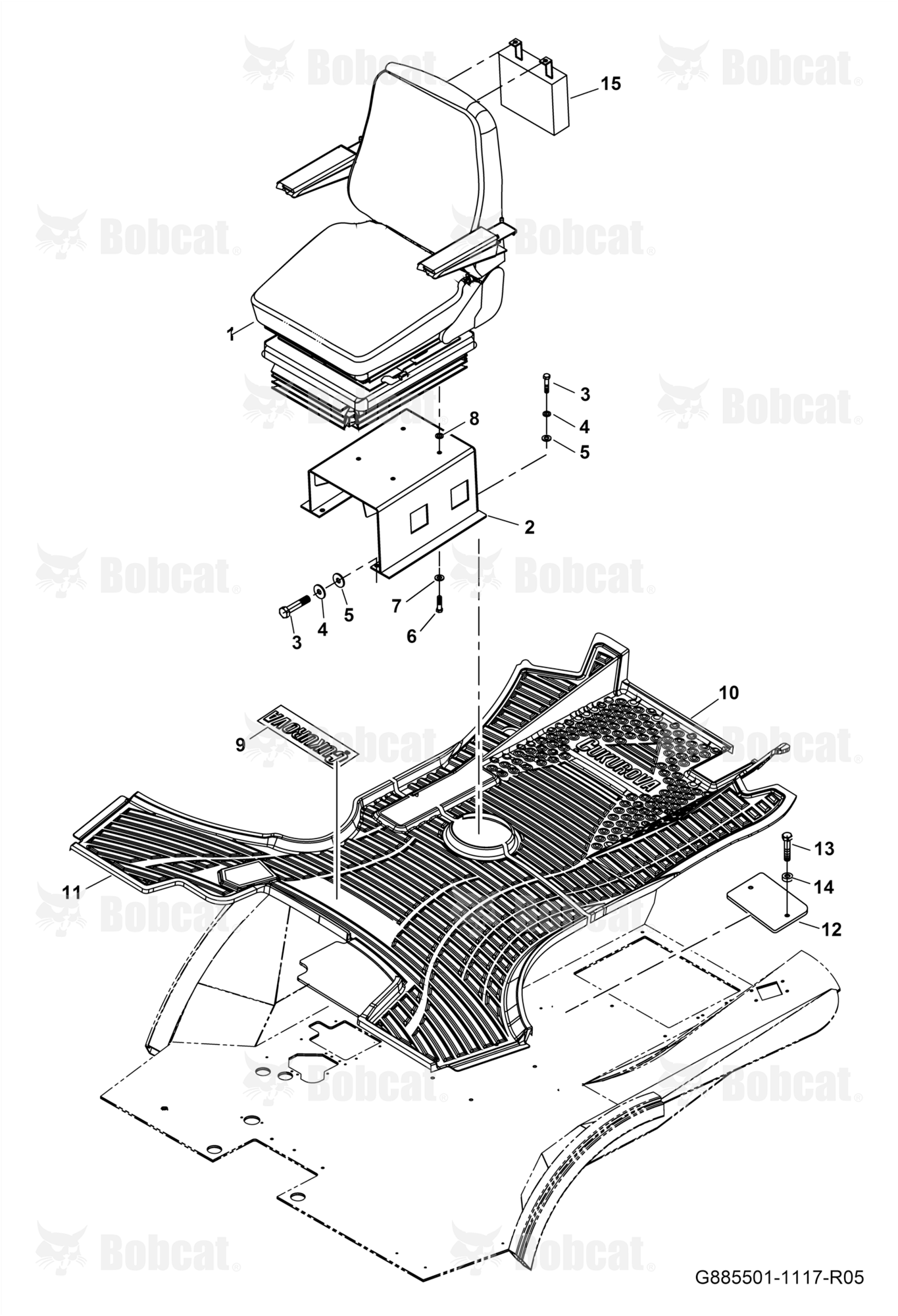 Seat Plate and Its Connections  B45211052 & Above