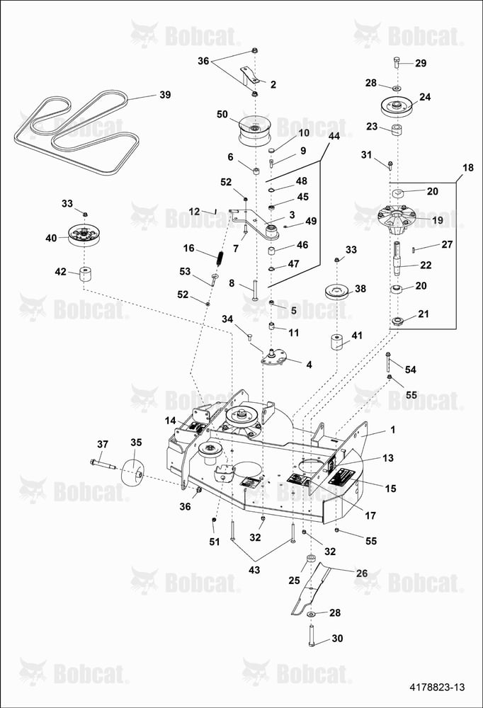 36" Side Deck Assembly