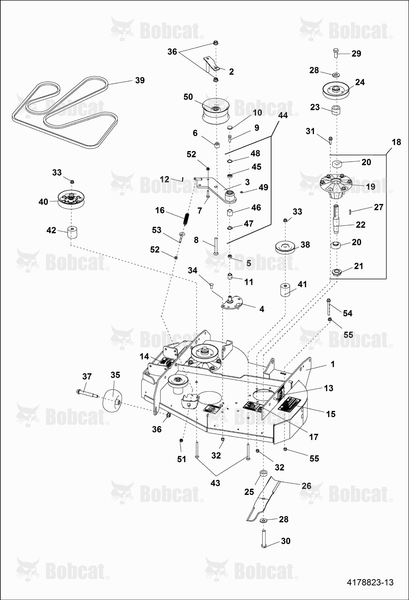 36" Side Deck Assembly