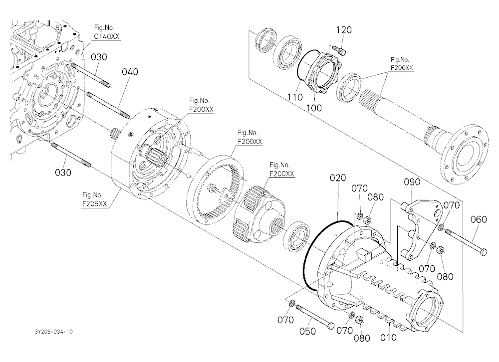 Rear Axle Case Lh