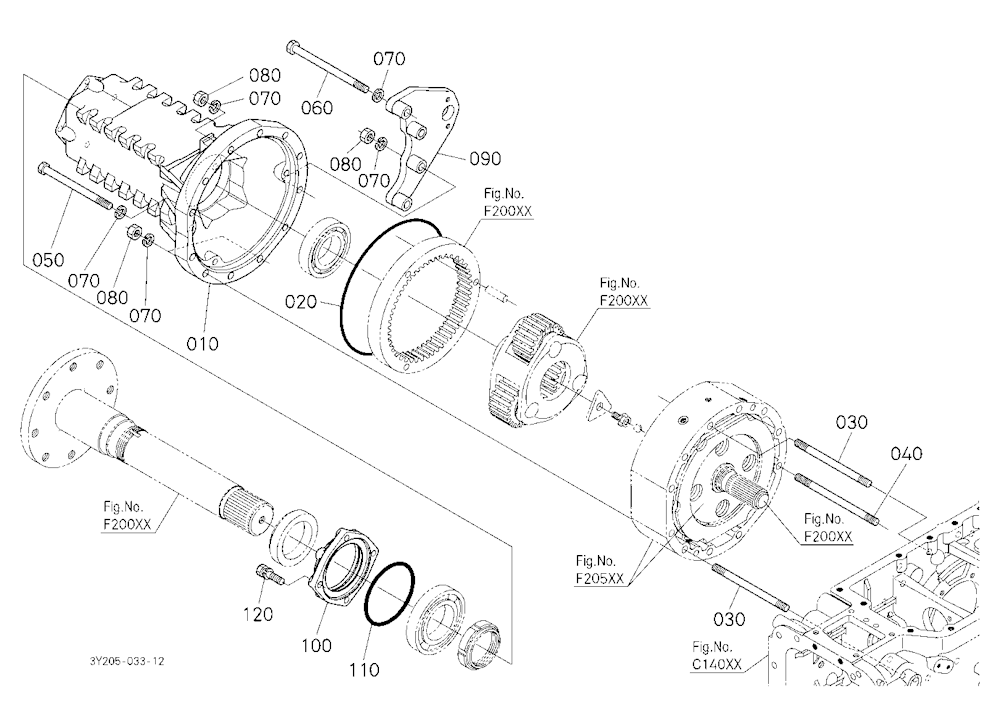 Rear Axle Case Rh