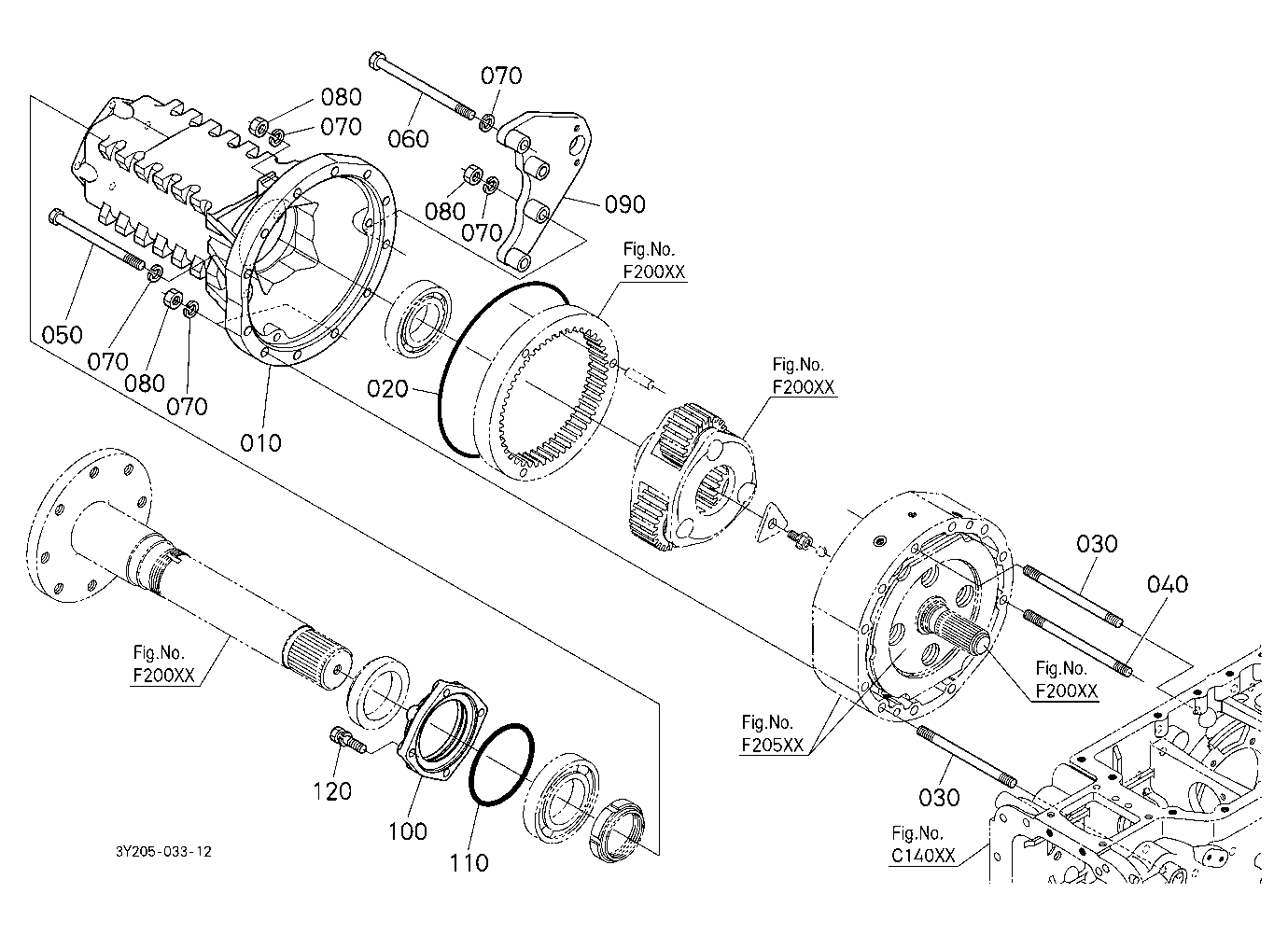 Rear Axle Case Rh
