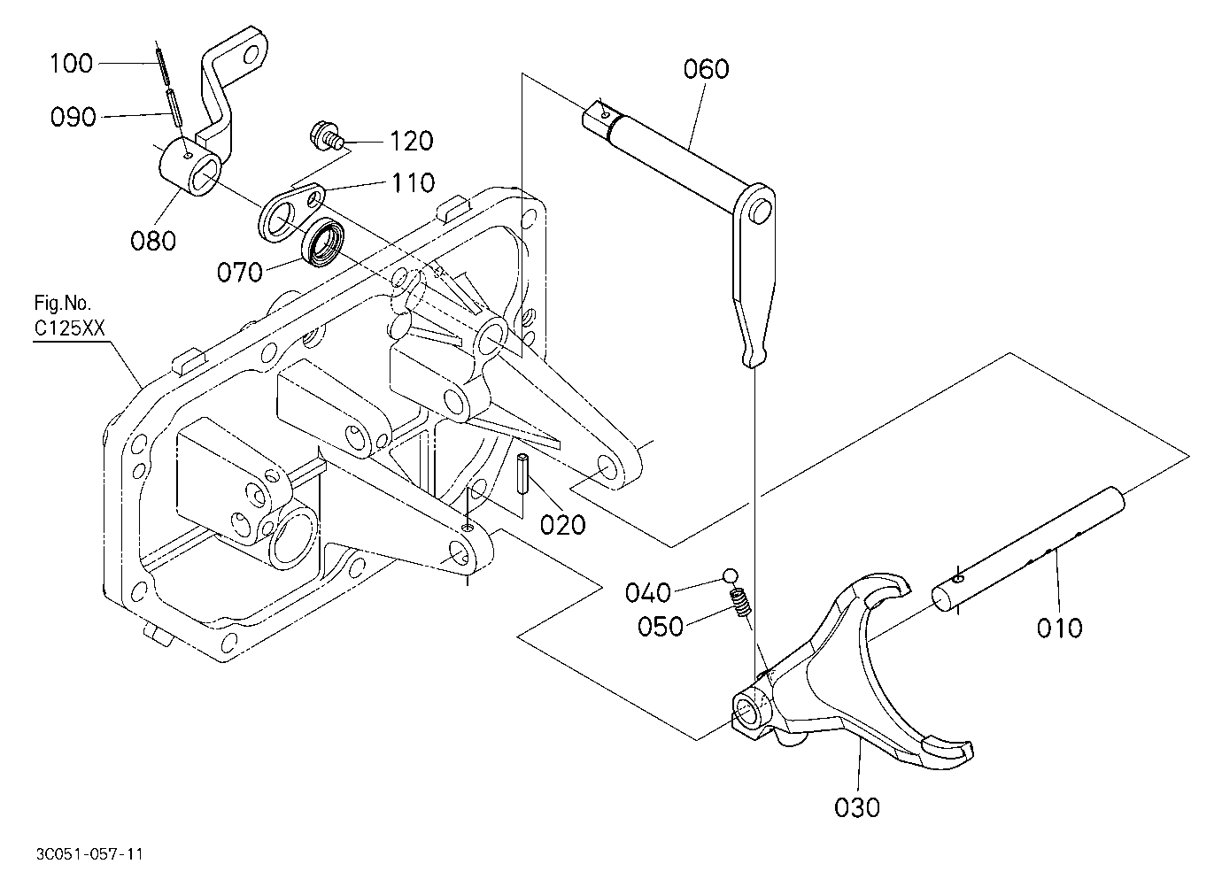 Range Gear Shift Fork