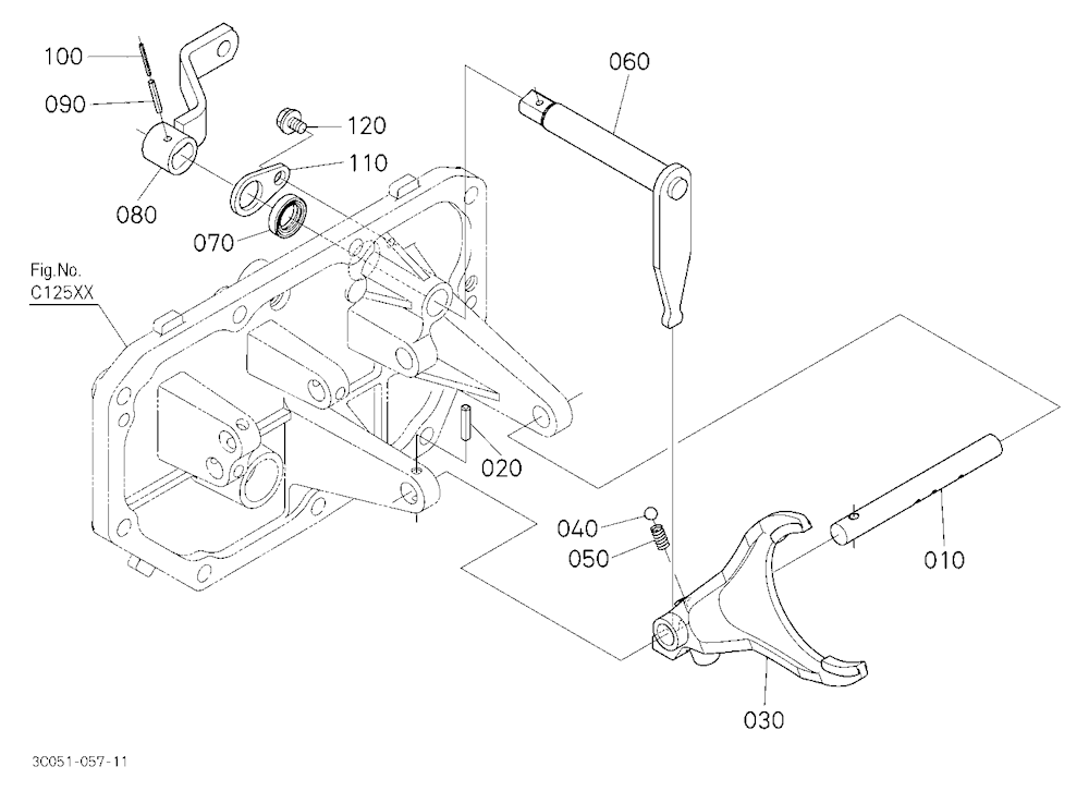 Range Gear Shift Fork