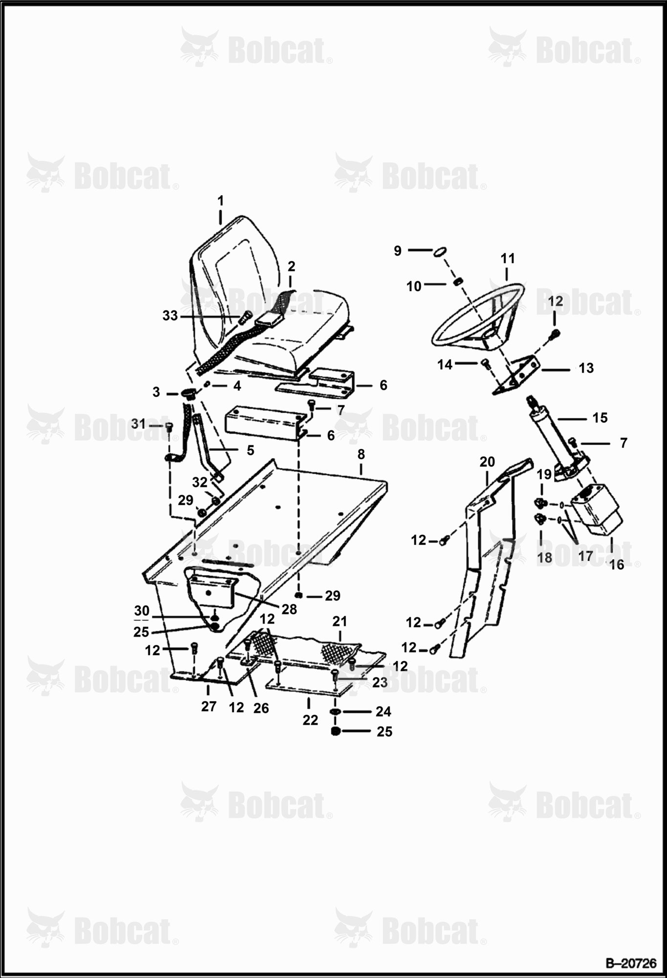 Seat & Steering Control  5030M15001 - 5030M15020