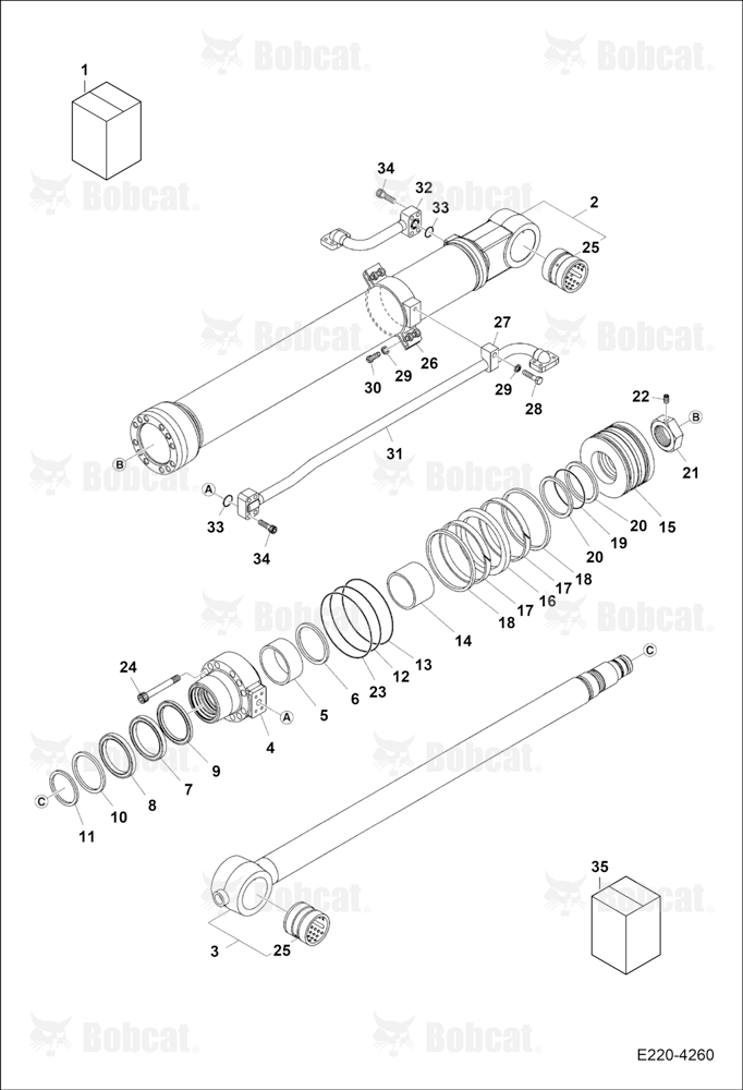 Bucket Cylinder (Arm 2.9m)