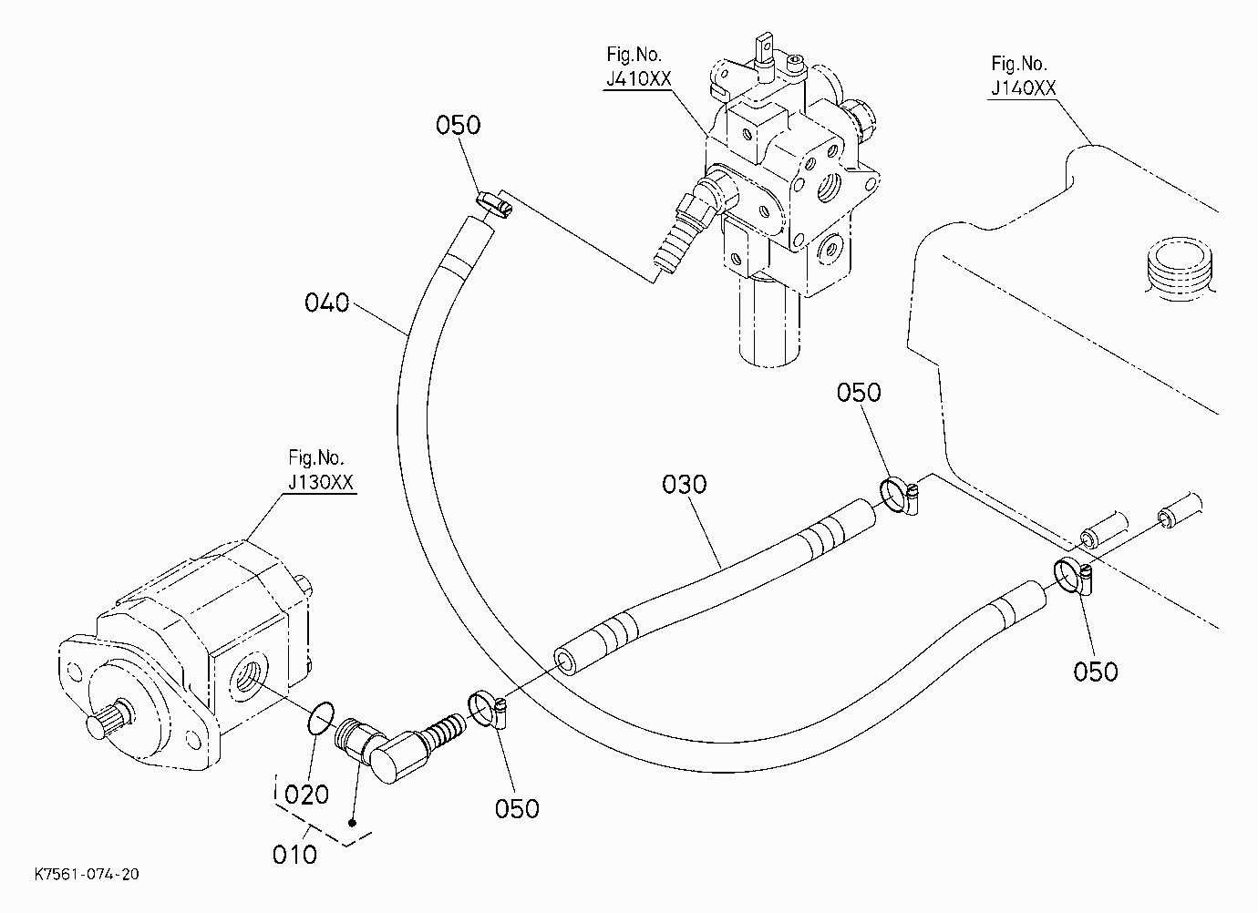 HYDRAULIC OIL LINE(TANK) [RTV900W/R-SDL]