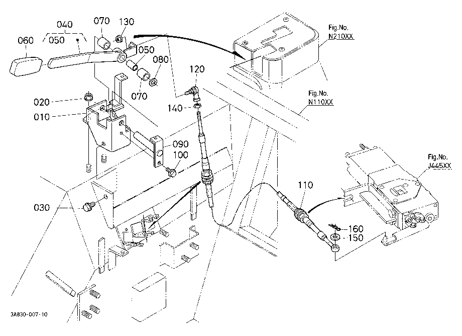 Auxiliary Control Valve Lever [Cab Type] [New Type
