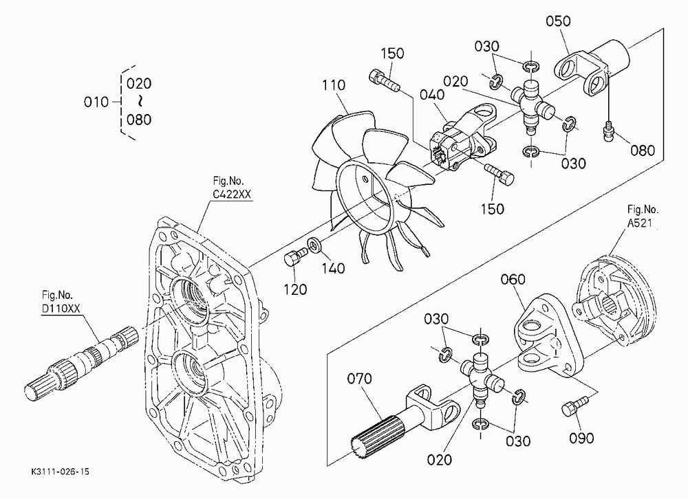 UNIVERSAL JOINT/FAN