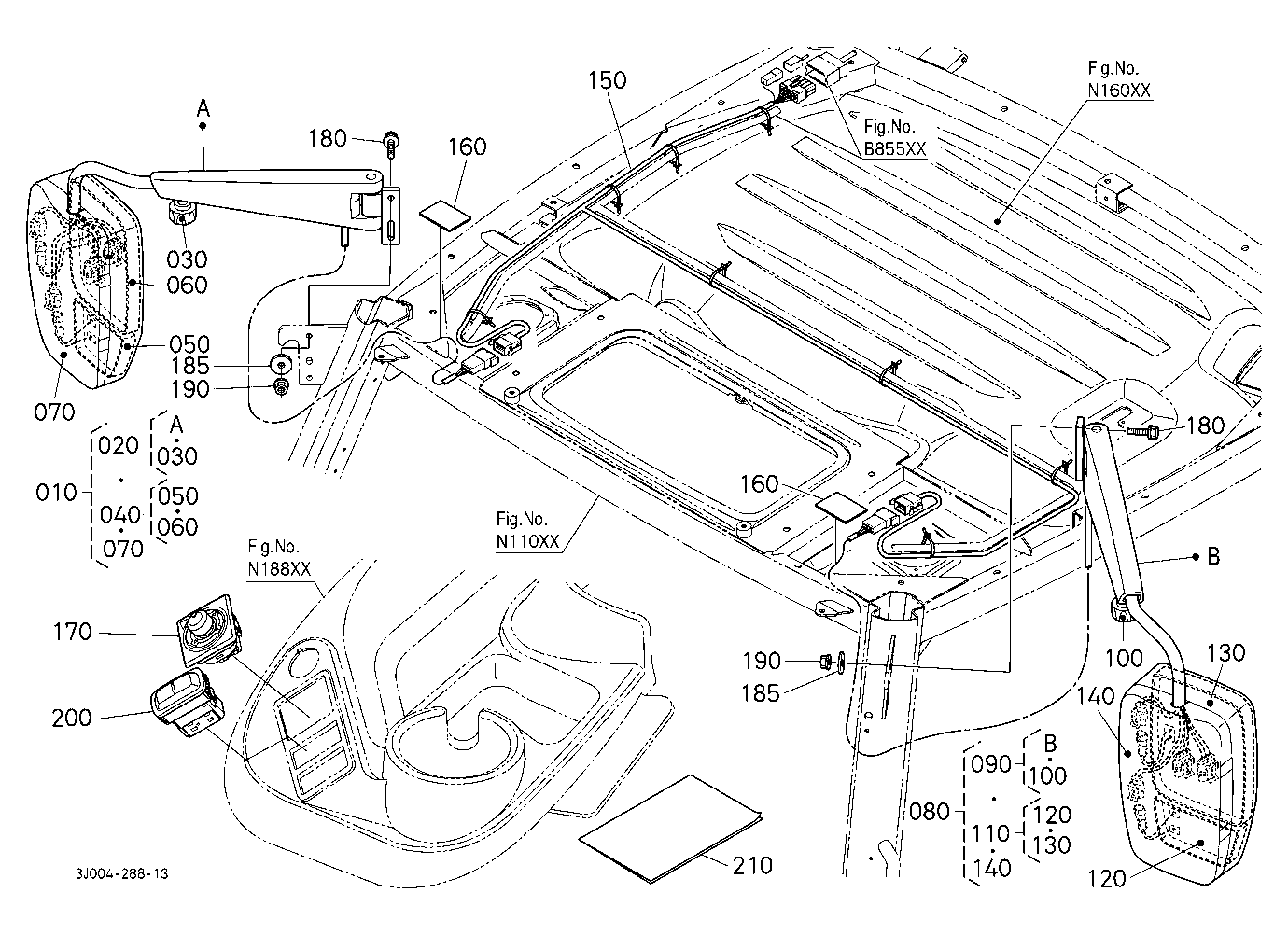 Rearview Mirror Kit (With Heater) (W/G No.M3966) [