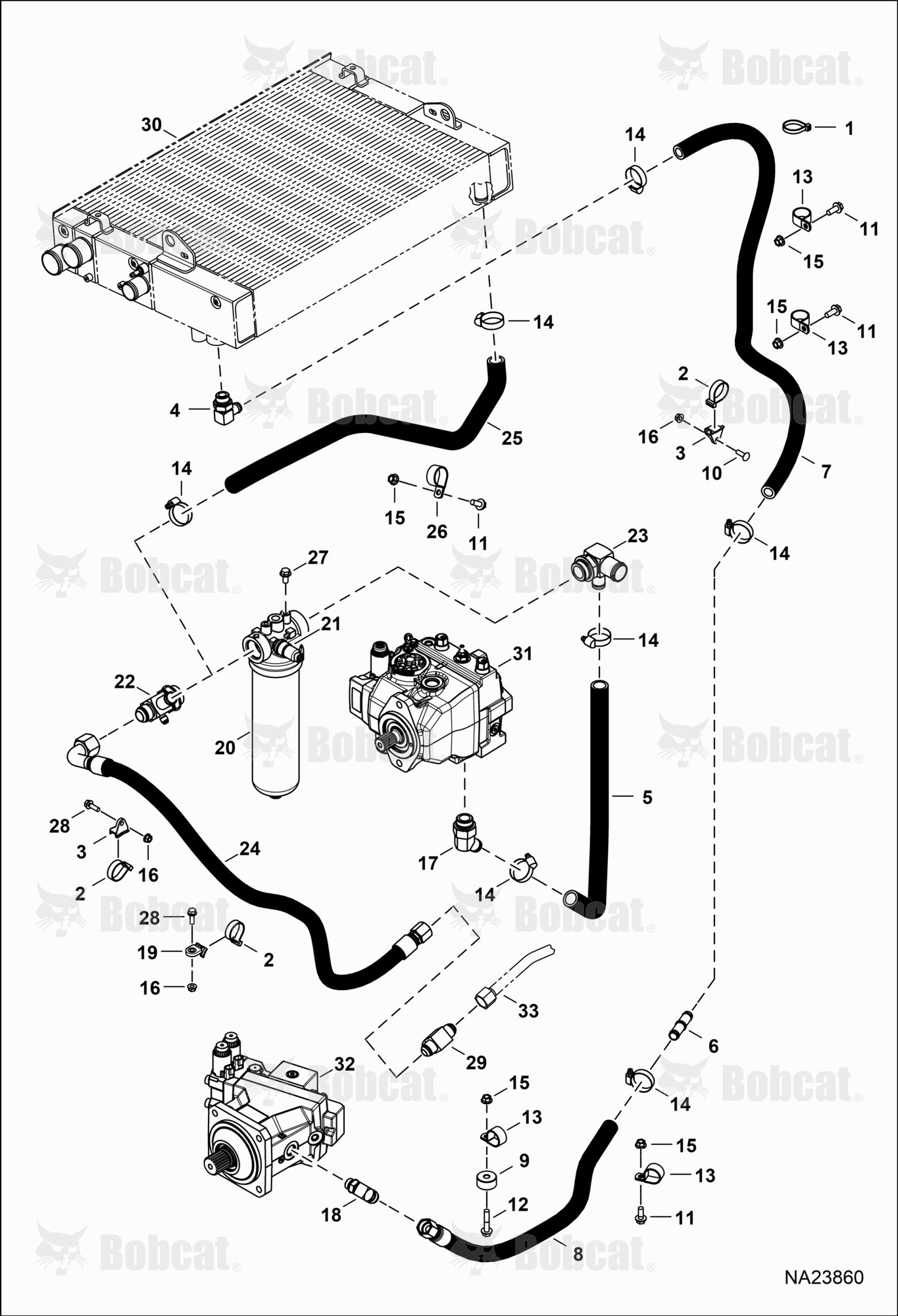 Hydrostatic Circuitry (Oil Cooling & Filtration)