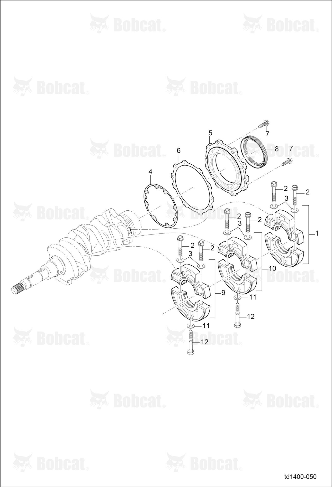 Main Bearing Case Group  A59B11001 & Above