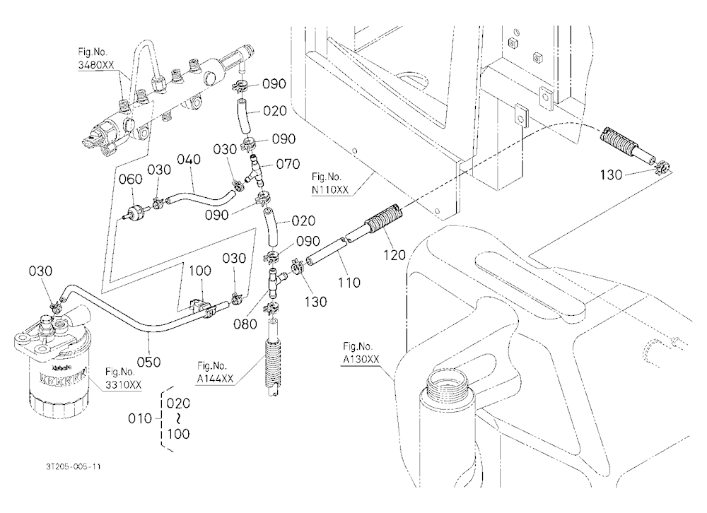 Fuel Pipe 1 (Front)