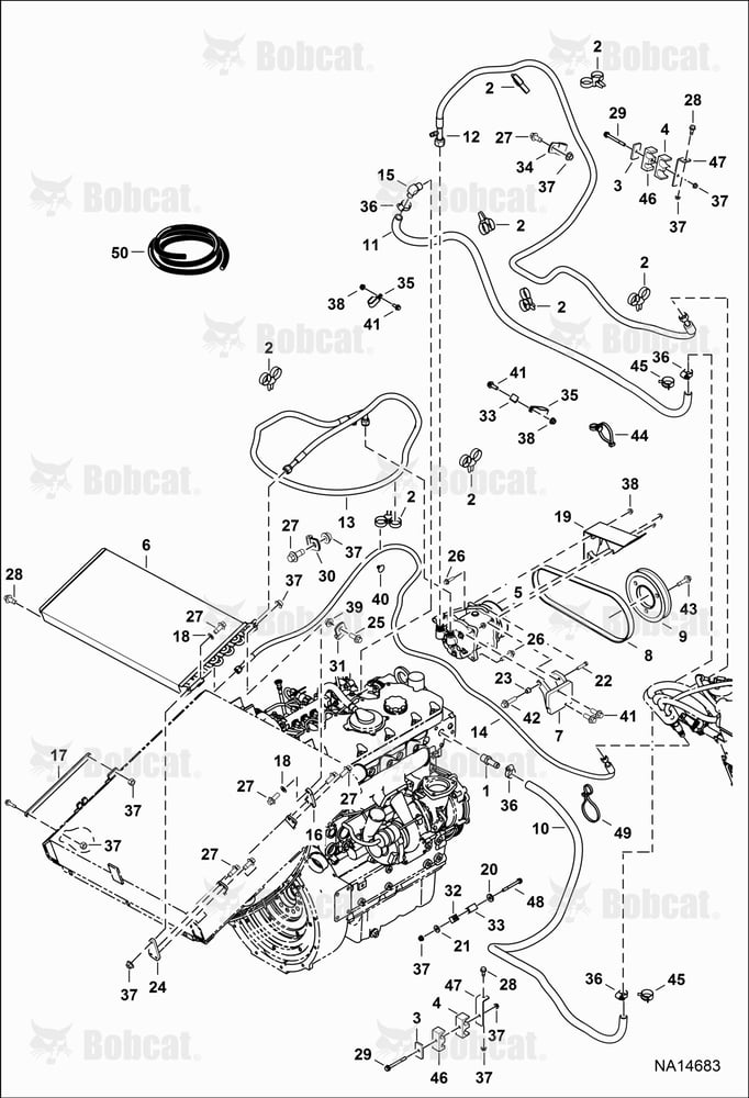 Engine & Attaching Parts (Heat & A/C Components)