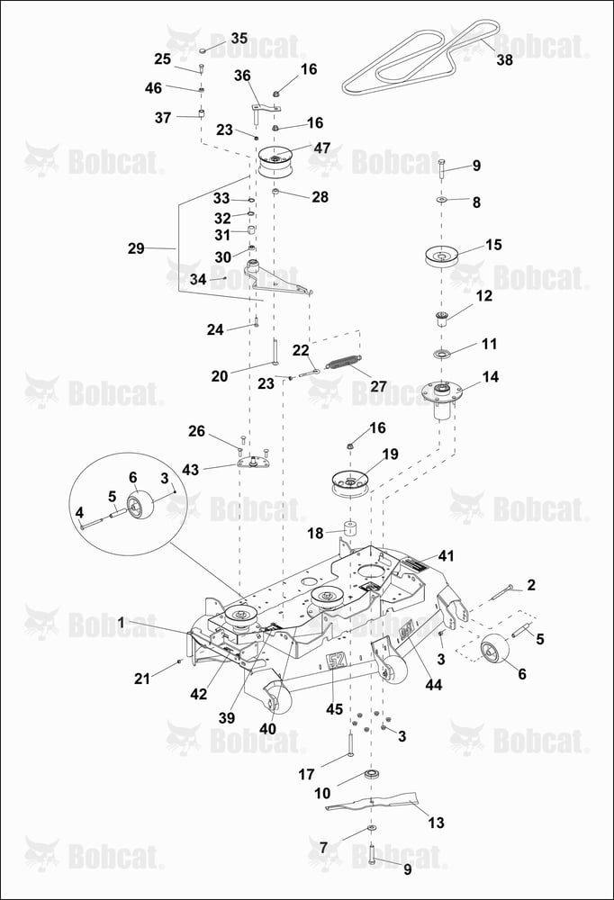 52" Side Deck ASSY