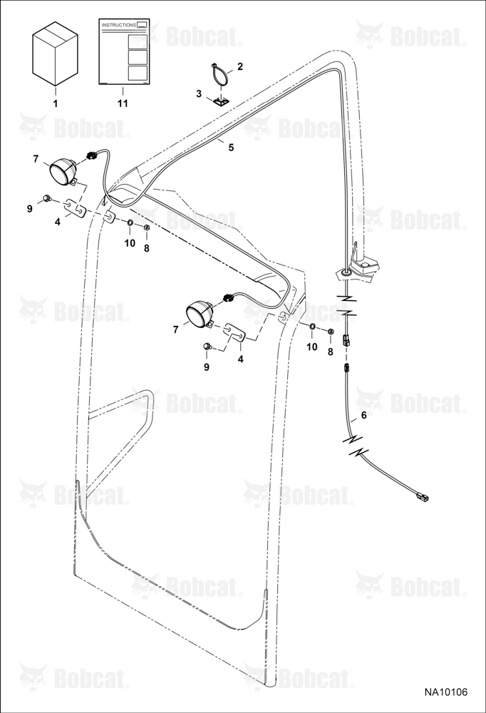 Work Light Kit (Canopy) (Front)