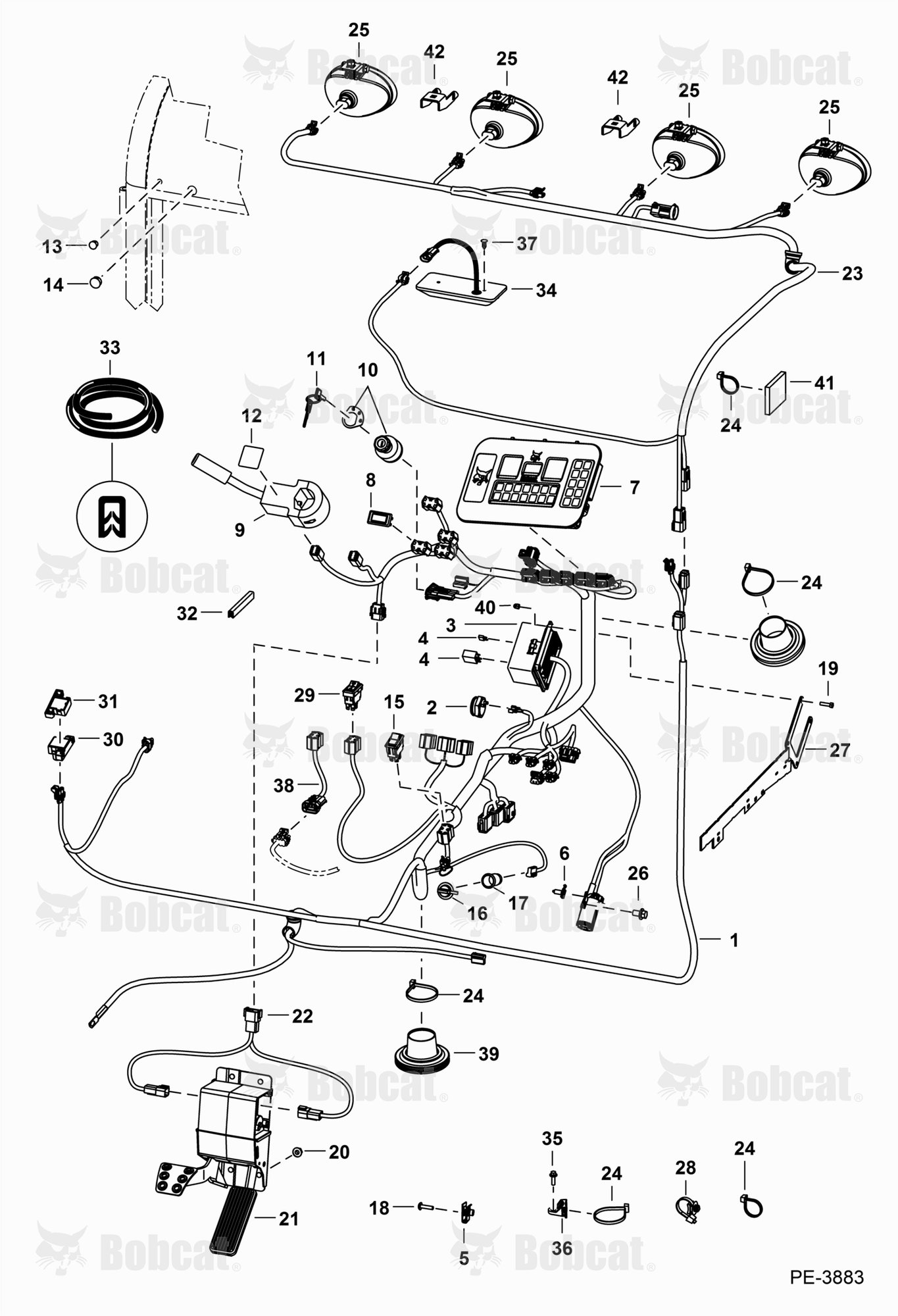 CAB Electrical (Plastic Covered Pedal Assembly)