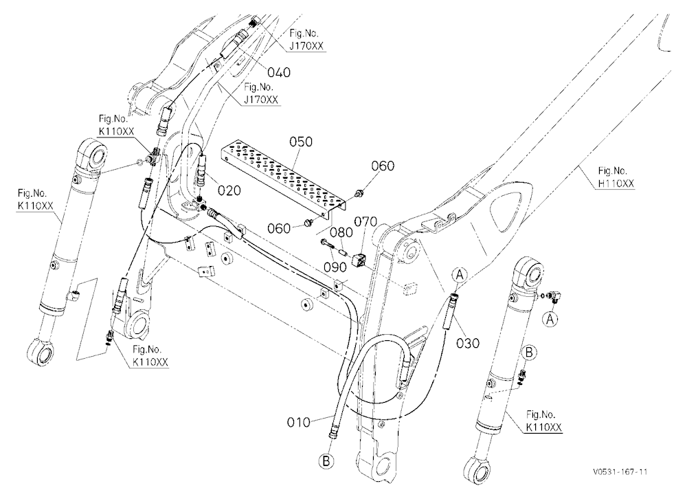 Oil Piping (Bucket Front)