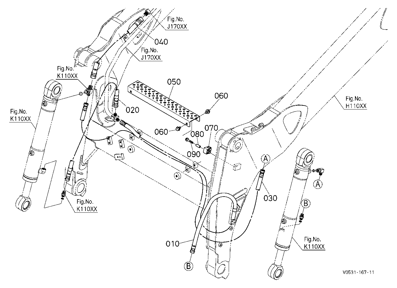 Oil Piping (Bucket Front)