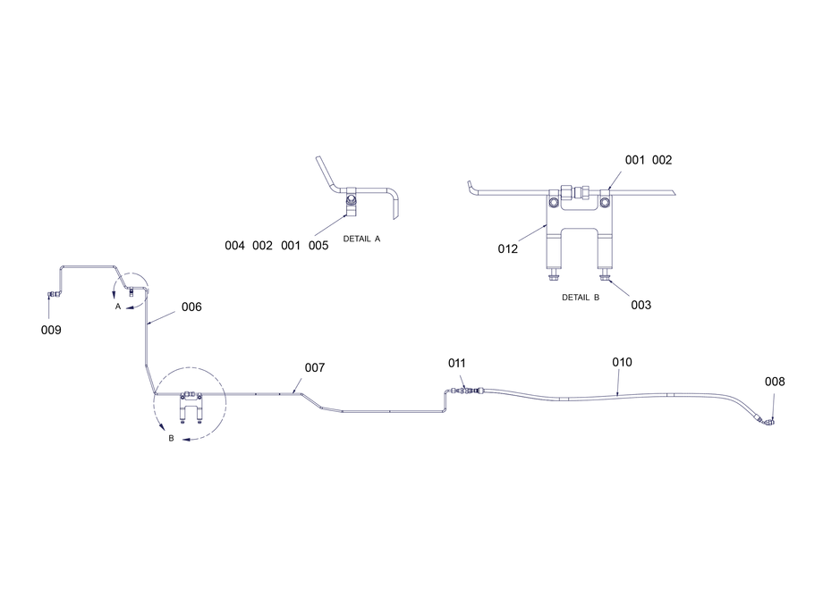 Hydraulic Installation - Fixed Axle W/Diff Lock