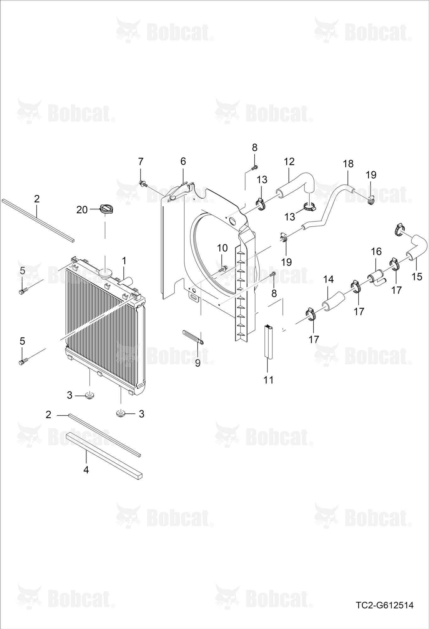 Radiator Group (CAB)(HYDROSTATIC)