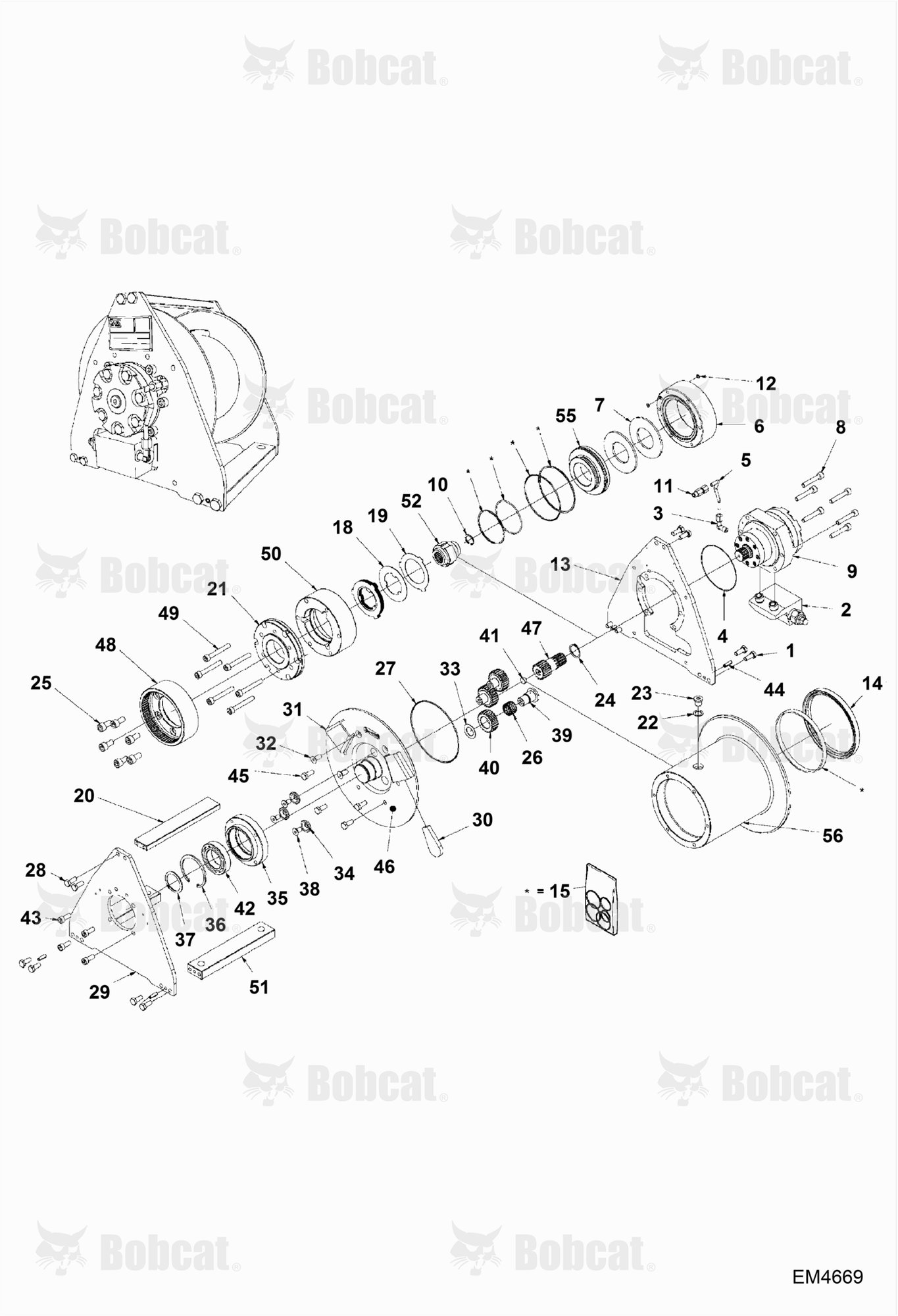Hydraulic Winch (2.0T) (BUD4363)