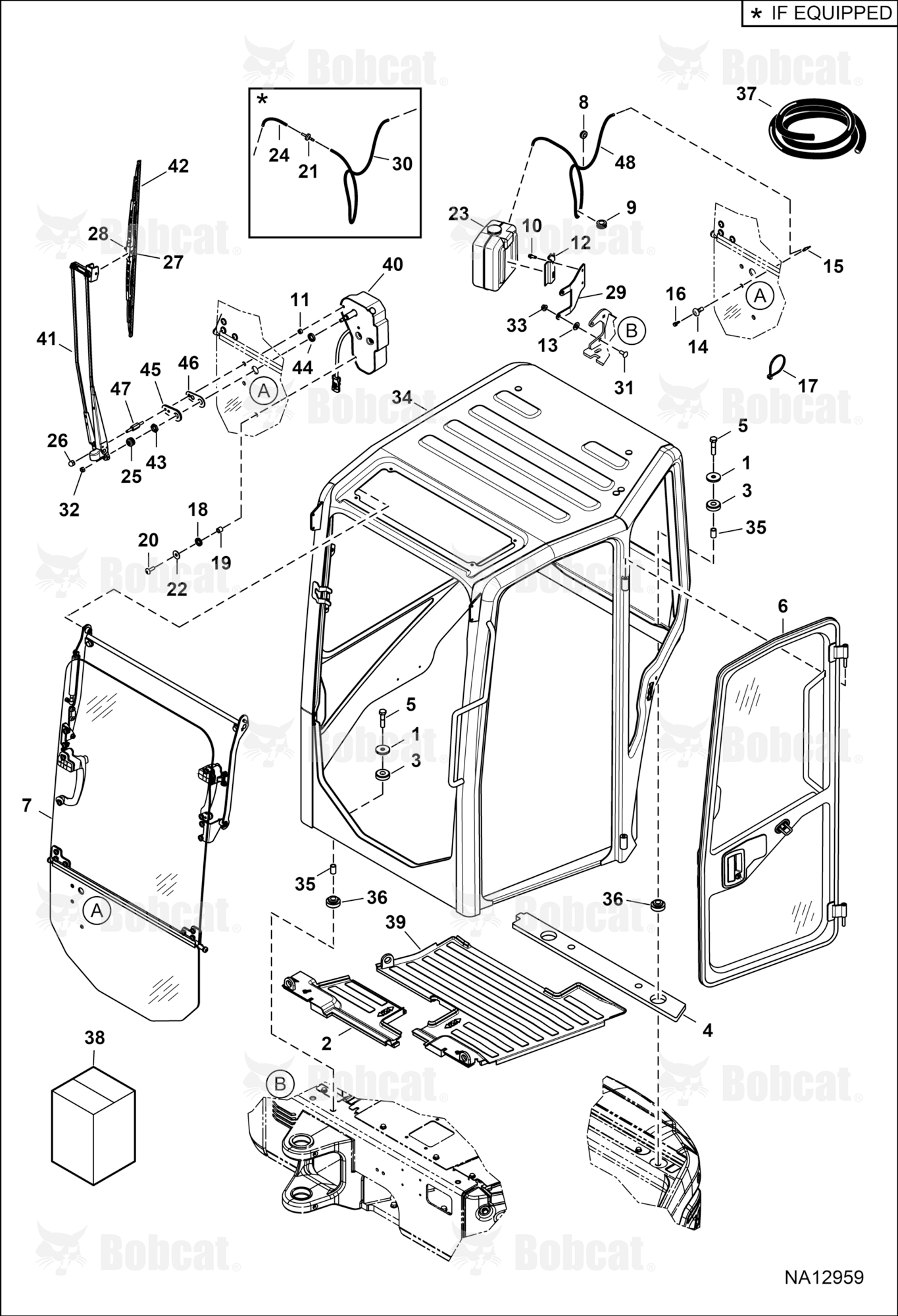Operator CAB (Mounting, Front Window, & Door)