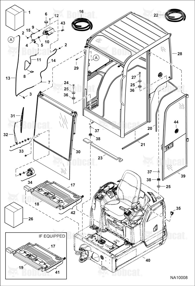 Operator CAB (Cab Mounting) (Front Window) (Door)