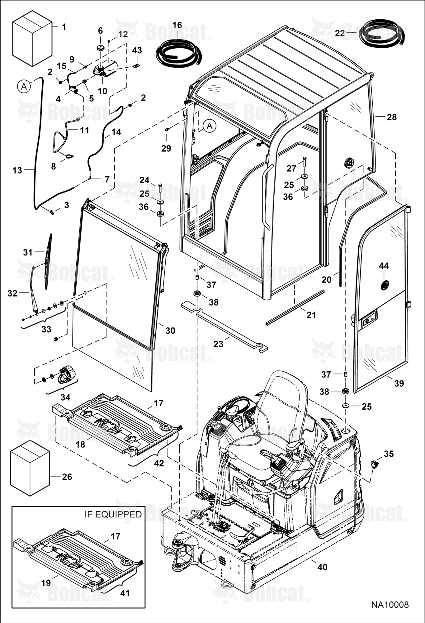 Operator CAB (Cab Mounting) (Front Window) (Door)