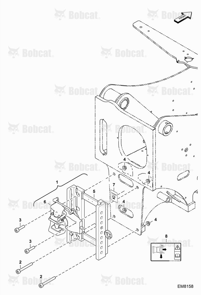 Rear Hitch (Adjustable) (Automatic Lock)