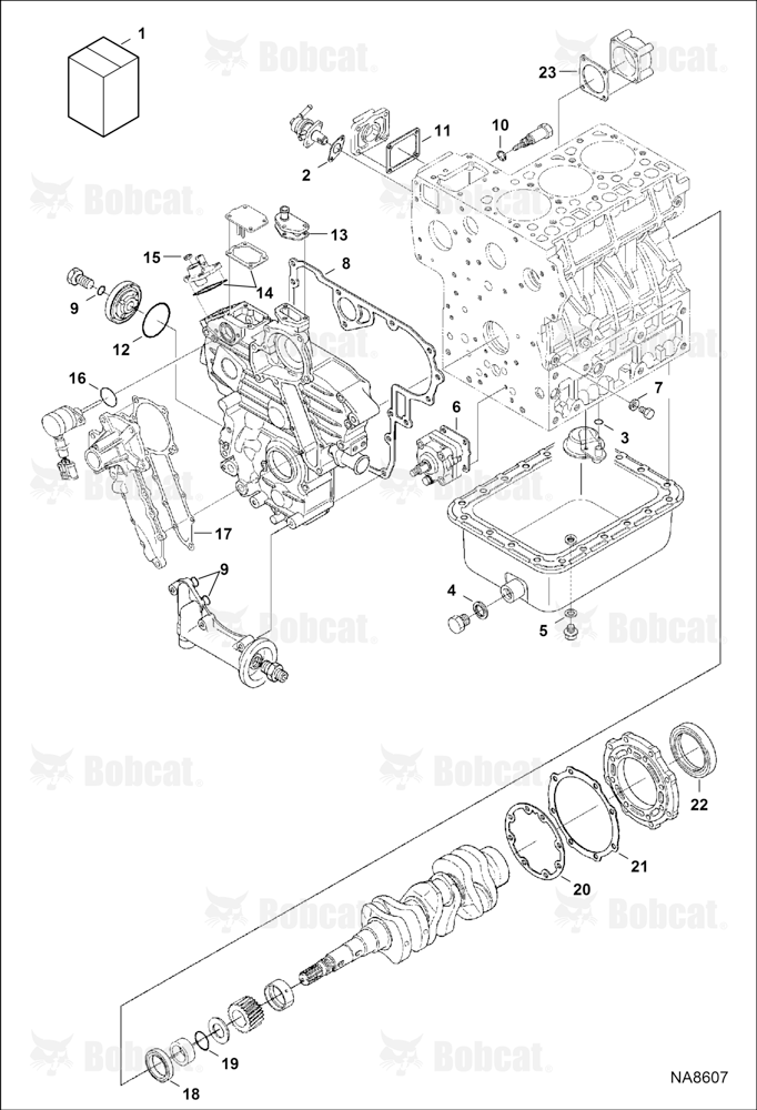 Lower Gasket Kit (Gray) (Engine Serial # D1703-7****** or D1703-8******)