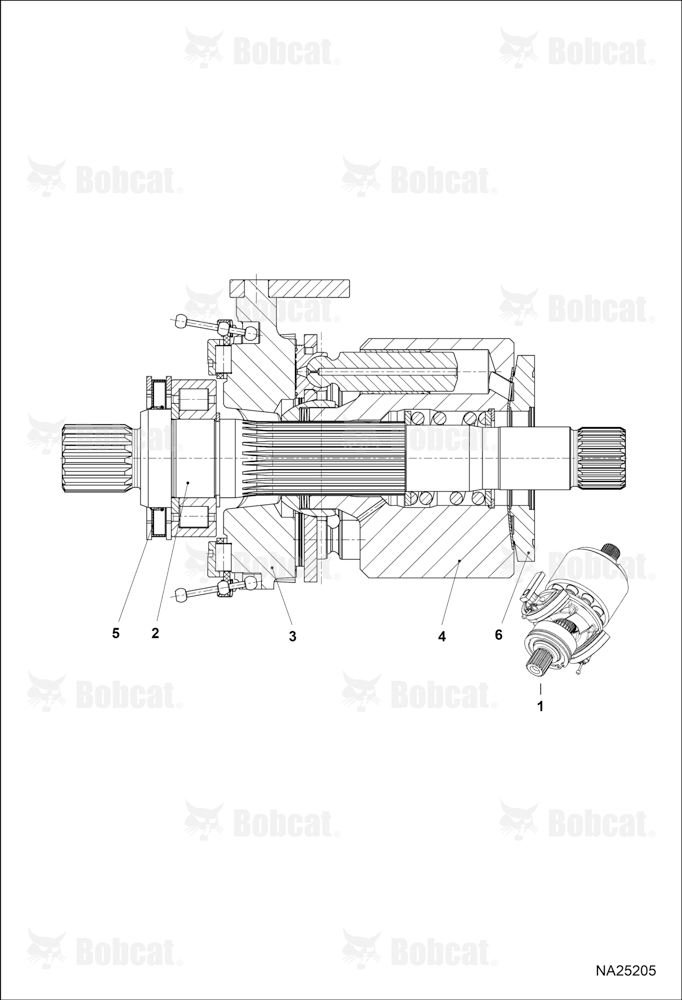 Hydrostatic Pump (Rotary Group)  B53D12001 & Above