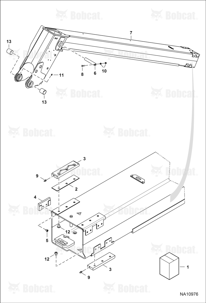 Inner Boom & Attachment Carrier (Original Design) (W/Top Access Hole Only) (Replacement)  366211001 & Above