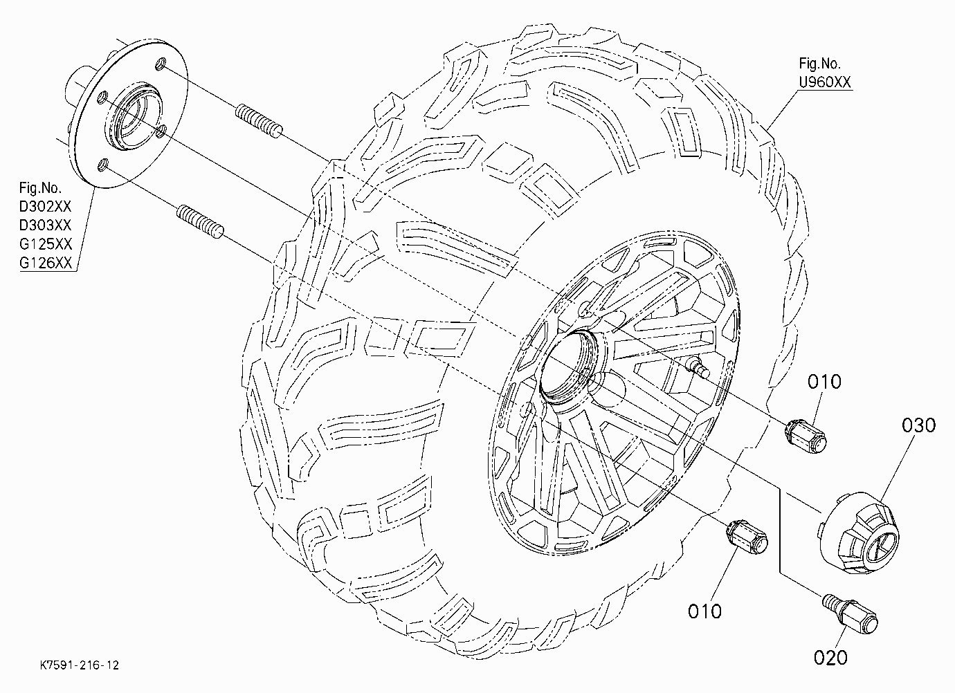 ALLOY WHEEL HARDWARE KIT (BLACK) (W/G. No.V5203) [