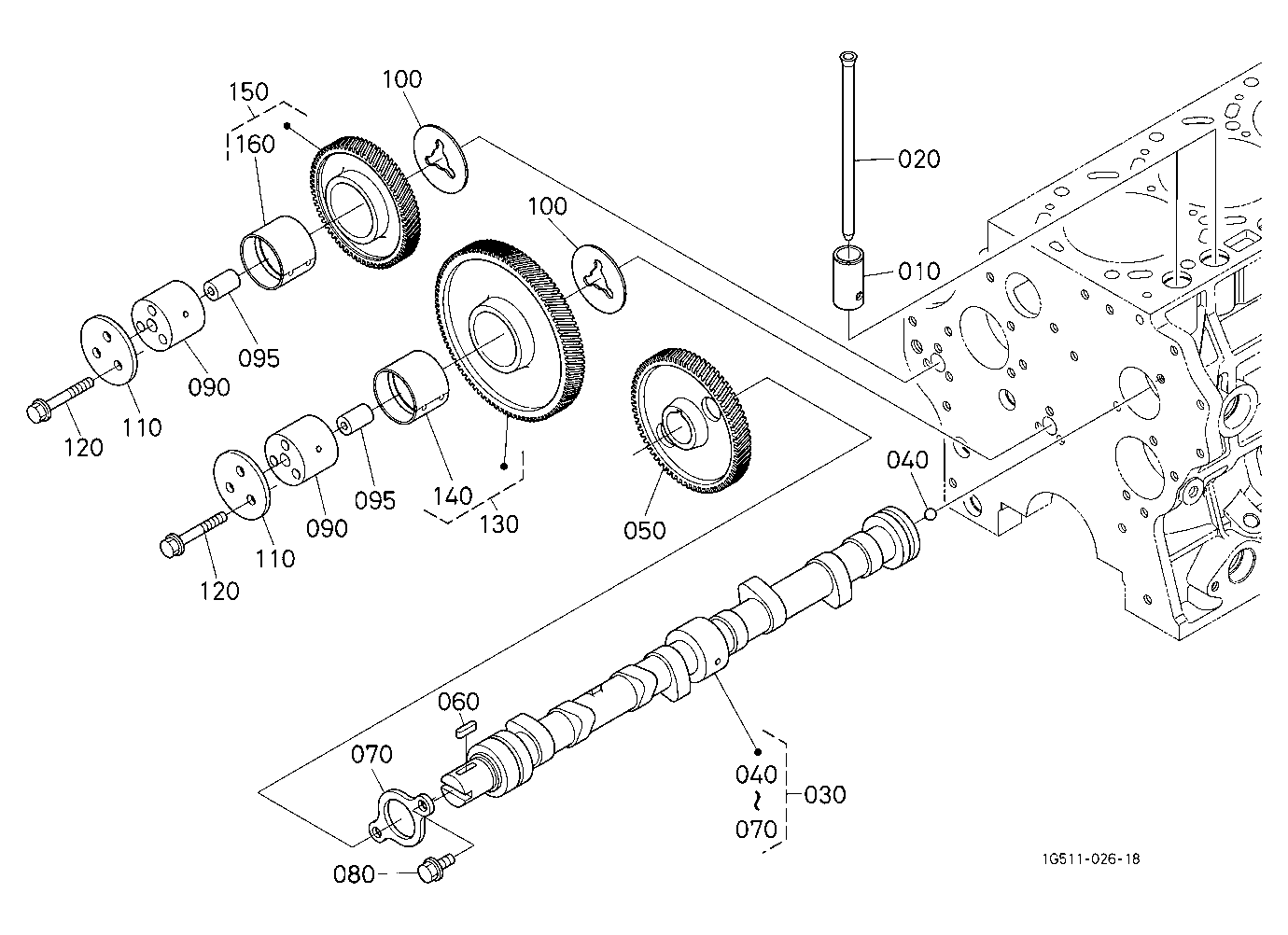 Camshaft And Idle Gear Shaft [New]
