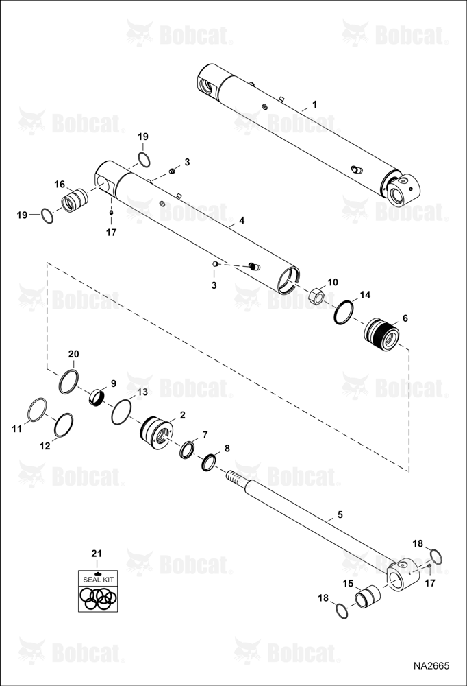 Boom Cylinder (W/O Head Set Screw)